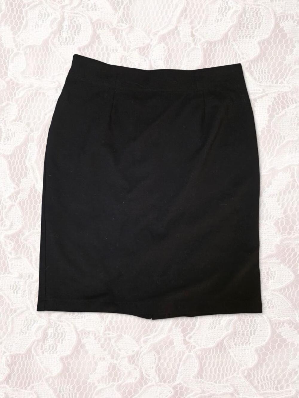 Eileen Fisher Black Pencil Skirt Petite Medium Workwear Minimal